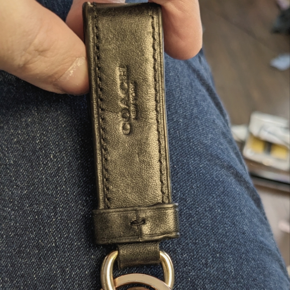 Coach Leather Keychain